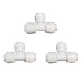 Malida 3/8" 3-Way Union Tee Tube Quick Connect Push Fit Water Purifiers Filters by MALIDA