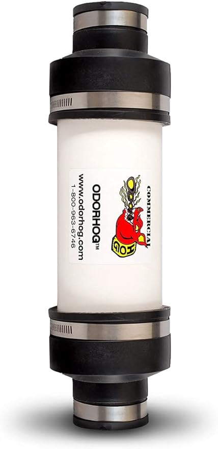 OdorHog Vent Stack Pipe Filter, PVC Inline Model by OdorHog-StoptheStink