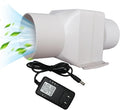 12V Inline Duct Fan Mini Attic Vent Booster 2.4“ 60Mm 58Cfm Variable Exhaust by Unknown