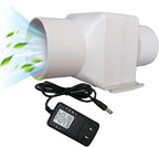 12V Inline Duct Fan Mini Attic Vent Booster 2.4“ 60Mm 58Cfm Variable Exhaust by Unknown