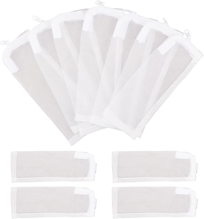 BOXOB 10pcs Aquarium Filter Media Bags, 100 Micron Extra Fine Media Filter by BOXOB