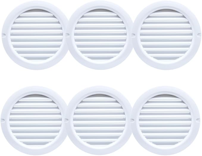 VENTS-US - 4" White Round Plastic Vent Cover - Compatible with 4 Inch Diameter - Image 5