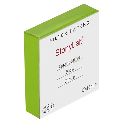 stonylab Quantitative Filter Paper, 100 Pack Slow Flow Rate Cellulose Filter by StonyLabScientific