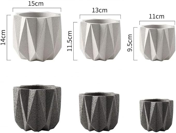 Outdoor Succulent Plantpot Cactus Plant Container Cement Flowerpot Container - Image 3