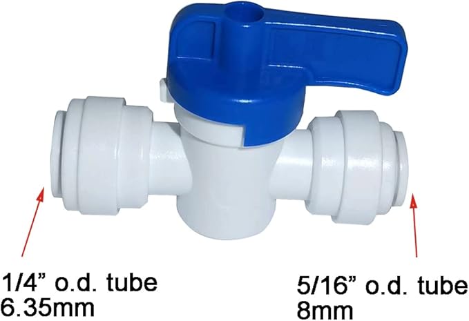 Food-Grade Quick Connector Push-In Tube Fitting, 5/16" to 1/4" O.D. Reducing - Image 2