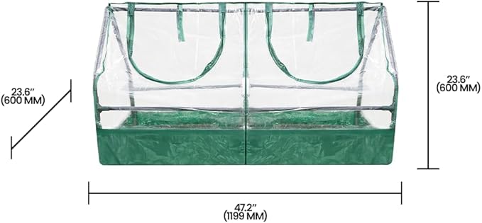 Zenport SH3212A+BTP Garden Raised Bed and Cold Frame Greenhouse Cloche - Image 4
