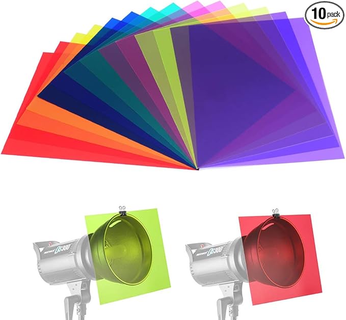 14 Pack Color Correction Light Gel Filter Sheet Colored Overlays Transparency by SouilGoal