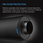 AC Infinity Pre-Filter Cloth 8”, Replacement Inline Filter Sleeve 2-Pack - Image 2
