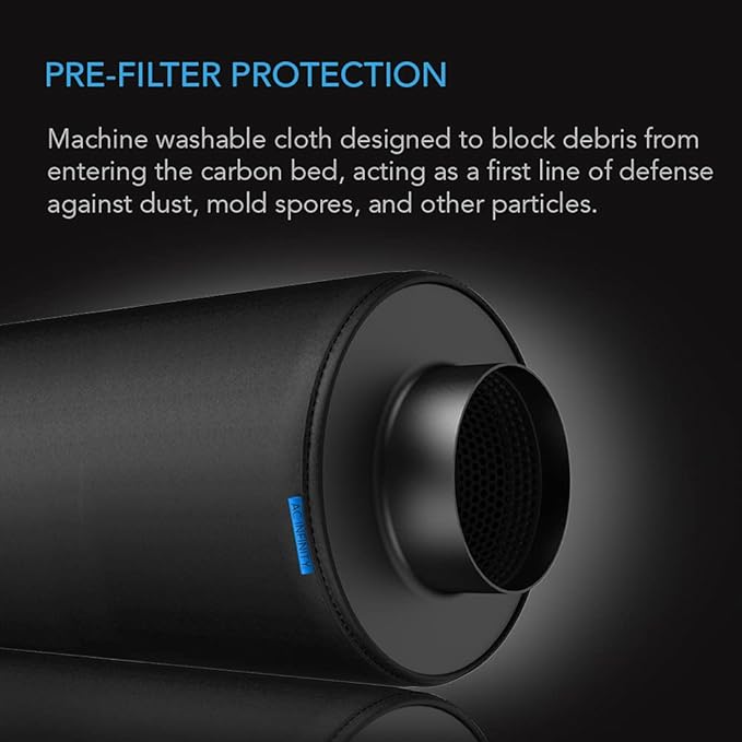 AC Infinity Pre-Filter Cloth 10”, Replacement Inline Filter Sleeve 2-Pack - Image 2