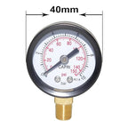 Joywayus Pressure Gauge 0 to 150 PSI Brass 1/8" Male NPT Thread Lower Mount - Image 3