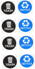 8pcs Garbage Can Stickers Waste Sorting Decals Recycling Bin Sticker Kitchen by VILLFUL