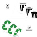 BESTOYARD 6-Pack Adhesive Garbage Classification Decals Waterproof Waste - Image 6