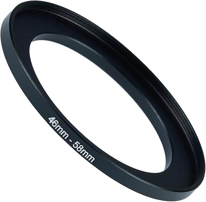 46mm to 58mm Step-up Adapter Rings Filter Adapter Black Metal Step Down Filter by Unknown