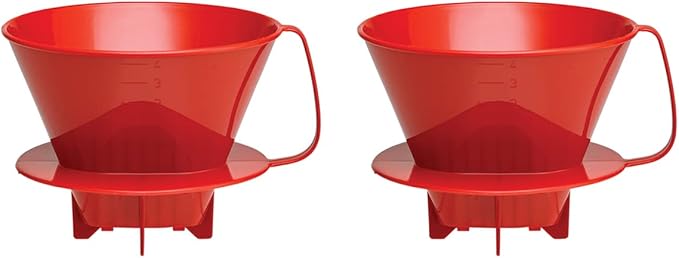 Fino Pour-Over Coffee Brewing Filter Cone, Number 4-Size, Brews 8 to 12-Cups by Fino