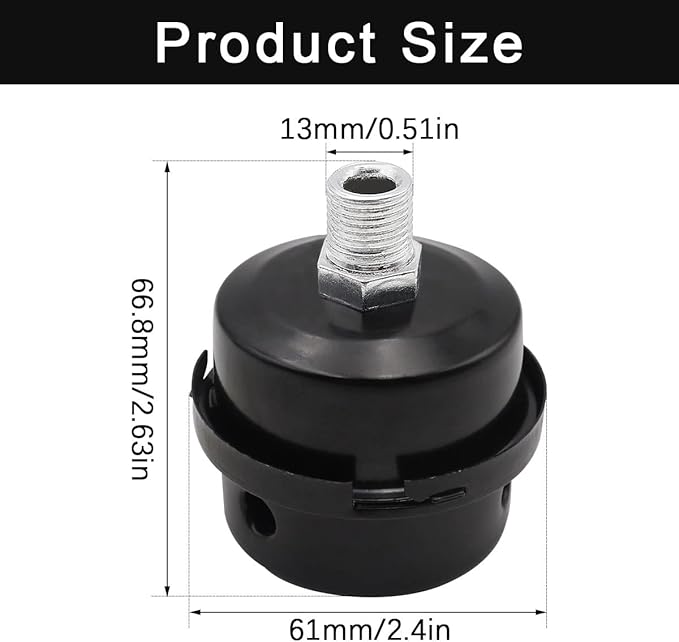 2 pcs 3/8" Thread Air Compressor Silencer, Air Compressor Intake Filter Sound - Image 5