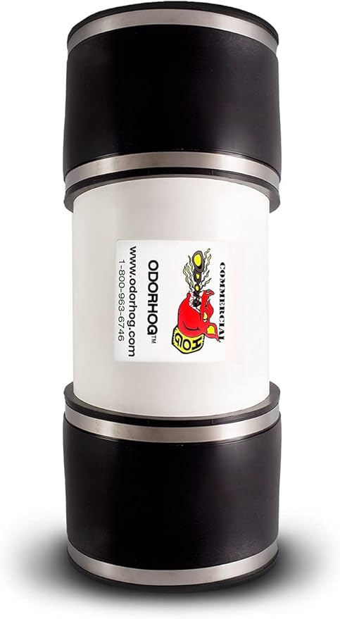 OdorHog Vent Stack Pipe Filter, PVC Inline Model by OdorHog-StoptheStink