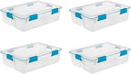 Sterilite 4-Pack Gasket Box, Home Storage Organizer Bins - Image 8