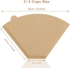 Coffee Filter #2, Cone Coffee Filter 2-4 Cups, Disposable Coffee Filters Paper - Image 3