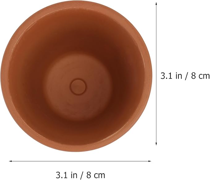 5pcs Red Clay Succulent Pots - Image 2