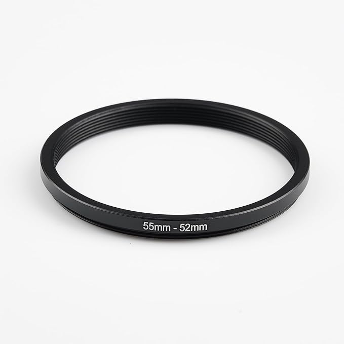 55mm to 52mm Step-Down Ring Filter Adapter, Metal Ring Step-Down Rings Adapter - Image 2