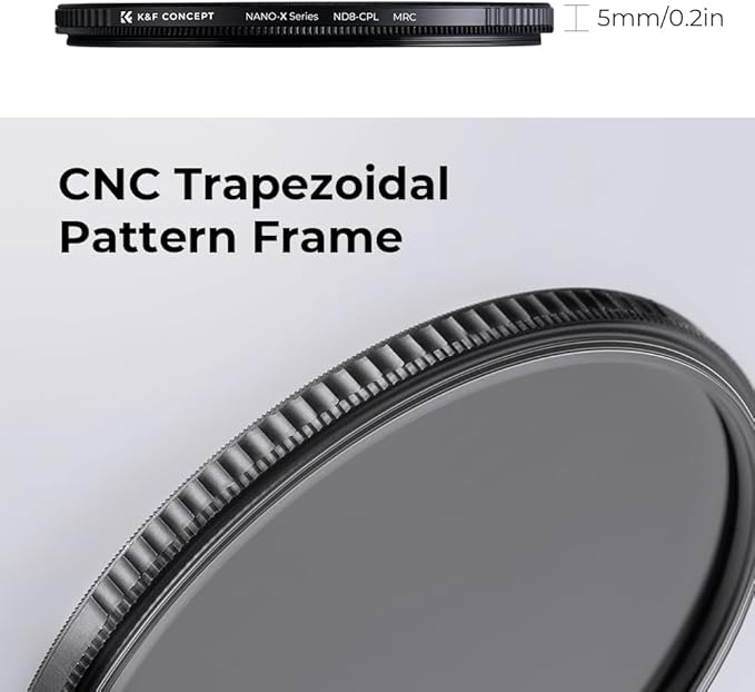 K&F CONCEPT 77mm ND8 Lens Filter and CPL Circular Polarizing Filter 2 in 1 - Image 8