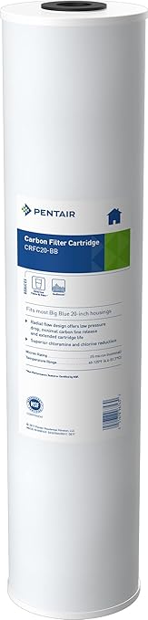 Pentair Pentek CRFC20-BB Big Blue Carbon Water Filter, Whole House Chloramine by PENTAIRPENTEK