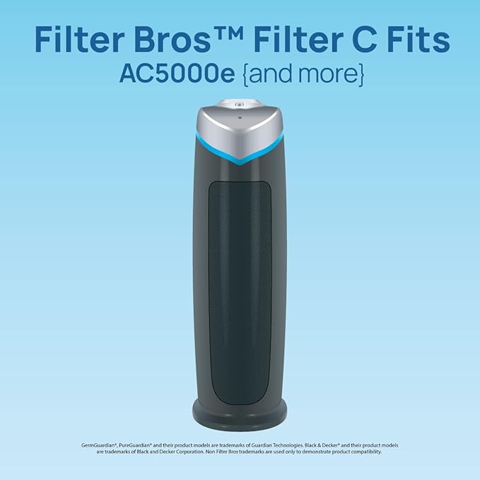 Filter Bros Carbon Filter C 4Pack Replacement Fits GermGuardian FLT28CB4 - Image 3