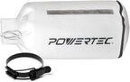POWERTEC Dust Collector Bag w/ 5" Band Clamp Kit, 1 Micron Dust Bag & 4-3/4" to by POWERTEC