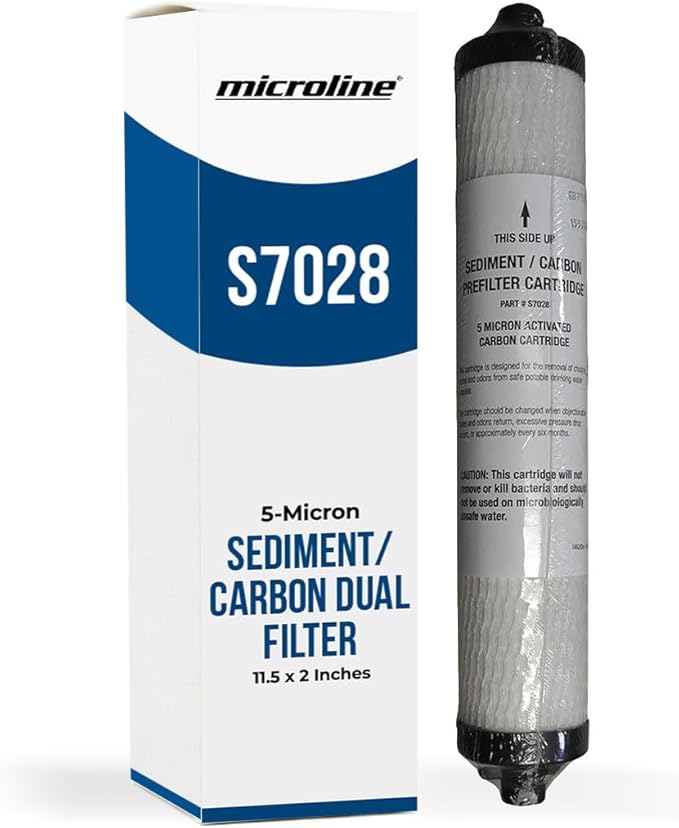 Microline S7028 Sediment/Carbon Pre-Filter – 5 Micron Dual-Stage RO Cartridge – by espwaterproducts