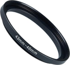 43mm to 46mm Step-up Adapter Rings Filter Adapter Black Metal Step Down Filter by Unknown
