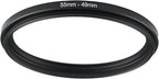 55mm to 49mm Step-up Adapter Rings Filter Adapter Black Metal Step Down Filter by Unknown