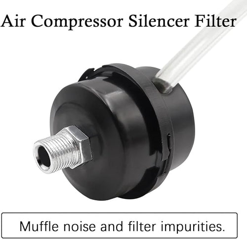2 pcs 3/8" Thread Air Compressor Silencer, Air Compressor Intake Filter Sound - Image 2