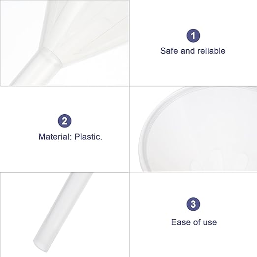 Veemoon 10pcs 90mm Plastic Triangle Funnels Pp Laboratory Filling Funnels - Image 9