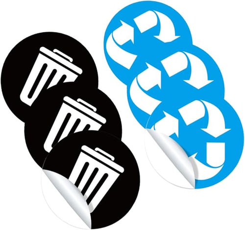 1Set PVC Waste Sorting Stickers Self Adhesive Trash Bin Labels by CATIEBYE