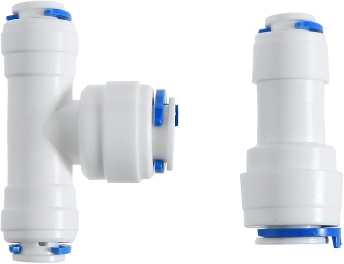 3/8-inch x 1/4-inch 6 pcs T and 6 pcs I Tube Quick Push in Connector - Image 2