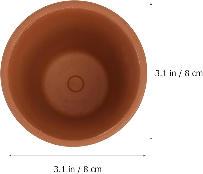 5pcs Red Terracotta Succulent Pots - Image 2