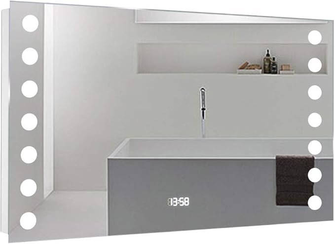80x60cm LED Bathroom Mirror by Unknown