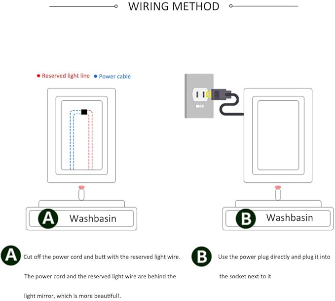 Rectangle Bathroom Mirror with Lights Touch Control Switch Demister Pad - Image 7