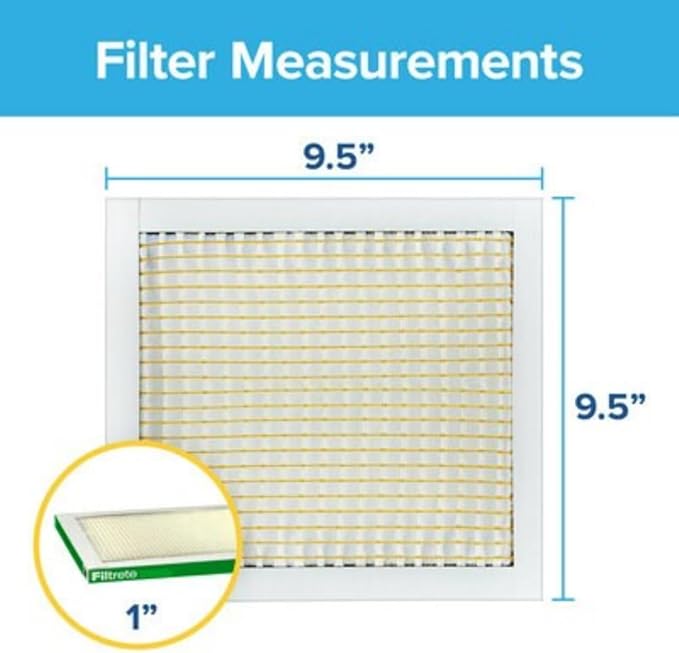 Filtrete 9.5x9.5x1 AC Furnace Air Filter, MERV 8, MPR 700, Tough on Pollen - Image 2