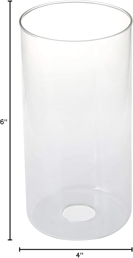 GoLucky Clear Cylinder Clear Glass Shade Accessory Glass Lamp Fixture Shade - Image 4
