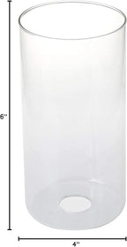 GoLucky Clear Cylinder Clear Glass Shade Accessory Glass Lamp Fixture Shade - Image 4