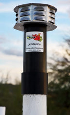 OdorHog Metal Cap Slip On Vent Stack Pipe Filter 6" Black ABS, Removes Outdoor - Image 7