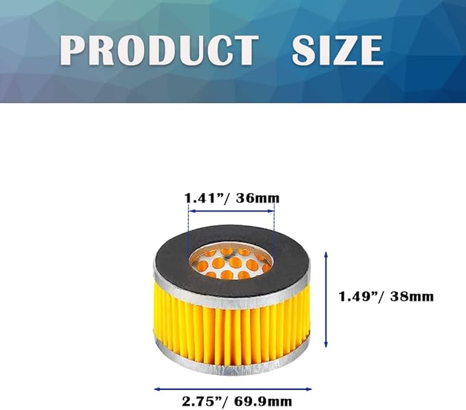 4PCS Air Compressor Intake Paper Filter Elements Piston Type Replacement Filter - Image 2