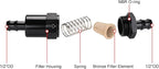 1/2" Billet Inline Fuel Filter 30 Micron Aluminum Black - Image 3