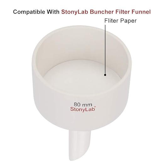 StonyLab Quantitative Filter Paper Circles, 74mm Diameter Cellulose Filter Paper - Image 2