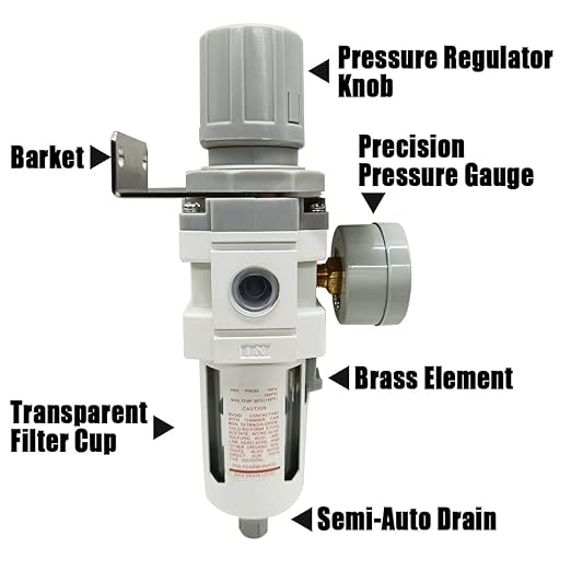 1/2" NPT Air Filter Pressure Regulator Combo Water Separator - Image 5
