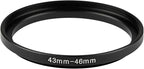 43-46mm Metal Step-Up Ring Adapter Compatible - Image 2
