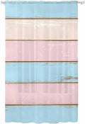 Sheer Curtains 108 Inches Long, Farmhouse Country Shabby Striped Privacy Voile by Unknown