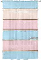 Sheer Curtains 96 Inches Long, Farmhouse Country Shabby Striped Privacy Voile by Unknown