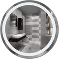 Bathroom Mirrors Round Waterproof Illuminated LED Wall Makeup Mirrors by Unknown